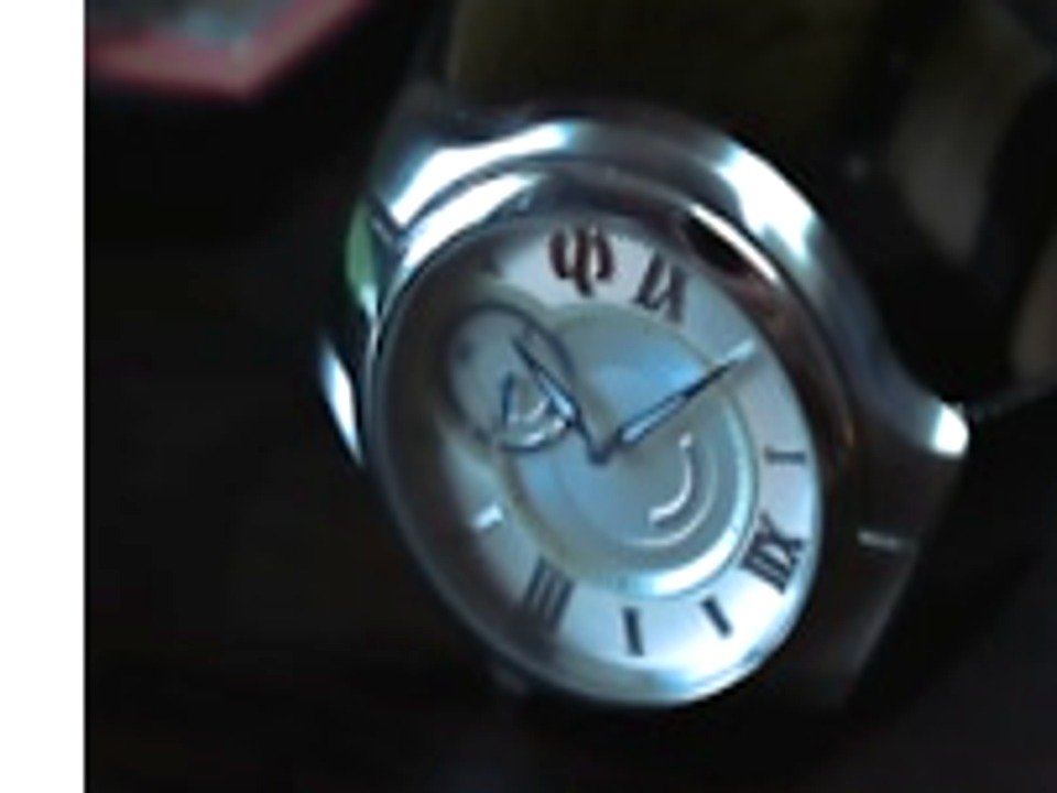 Purple openwork gear automatic watch